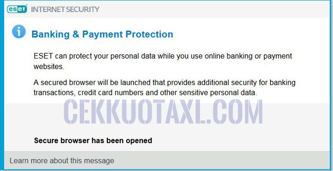 BCA net banking ESET antivirus