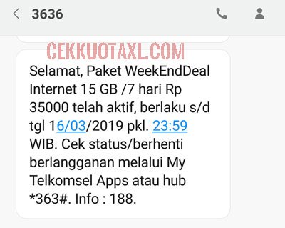 Cara Daftar BUMN SundaySurprise 15GB Combo 2