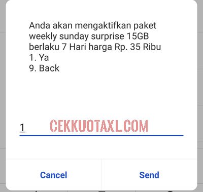 Cara Daftar BUMN SundaySurprise 15GB Combo USSD 1