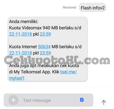 Cek Kuota Internet Melalui SMS Flash