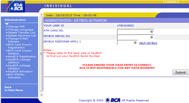 cara daftar internet banking bca_aktivasi keybaca