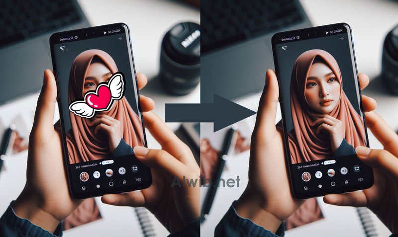 Cara Melihat Foto yang Ditutupi Stiker